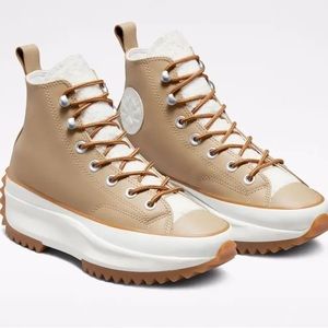 Converse Run Star Hike High 'Sherpa - Nomad Khaki' sz 9.5 Platform sneaker